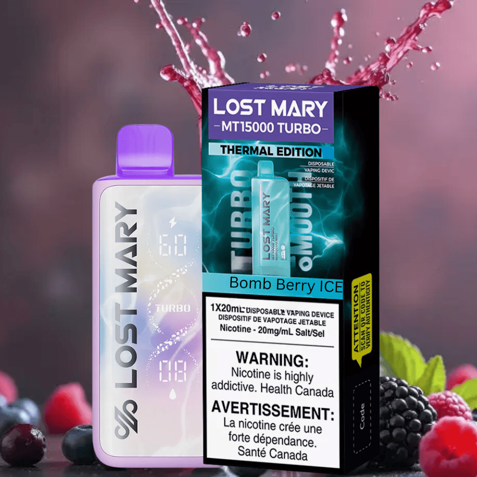 Lost Mary MT50K Turbo Disposable Vape-Berry Bomb Ice Airdrie Vape SuperStore and Bong Shop Alberta Canada