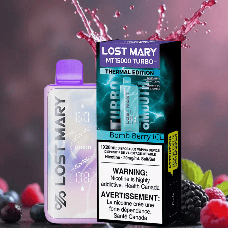 Lost Mary MT50K Turbo Disposable Vape-Berry Bomb Ice Airdrie Vape SuperStore and Bong Shop Alberta Canada