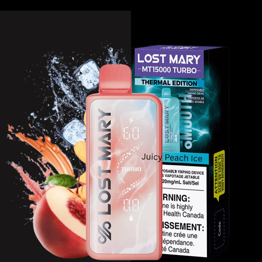 Lost Mary MT50K Turbo Disposable Vape-Juicy Peach Ice Airdrie Vape SuperStore and Bong Shop Alberta Canada