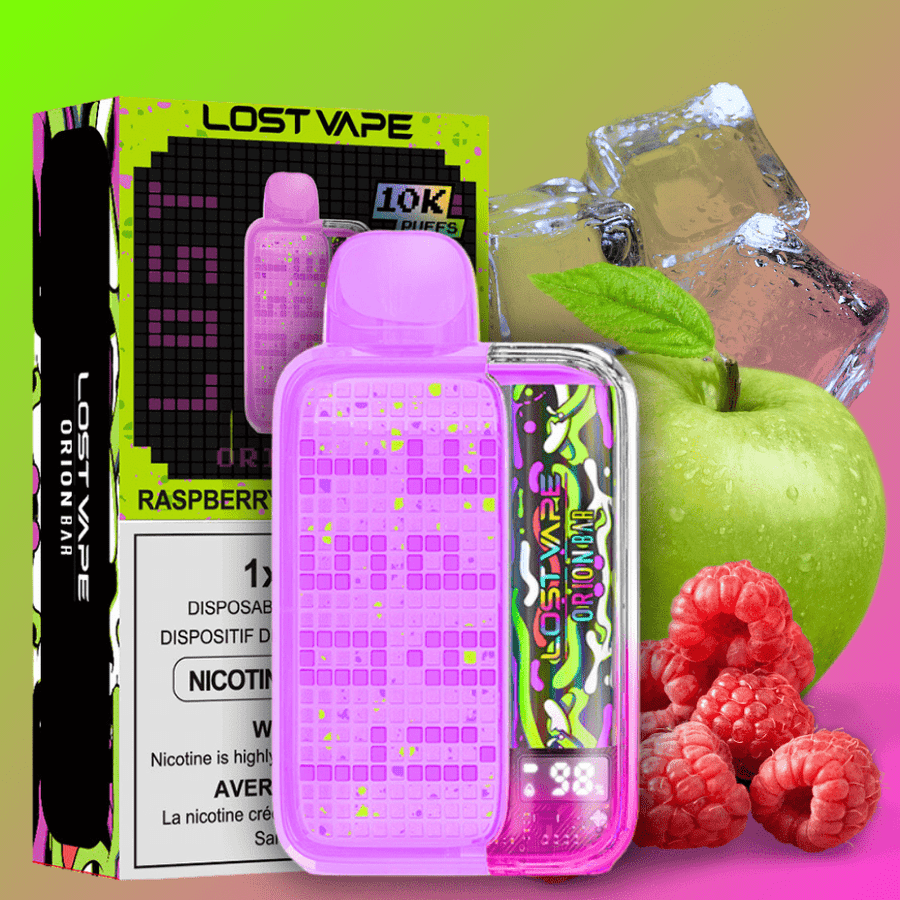 Lost Vape Orion Bar 10000 Disposable Vape - Raspberry Sour Apple 20mg Airdrie Vape SuperStore and Bong Shop Alberta Canada