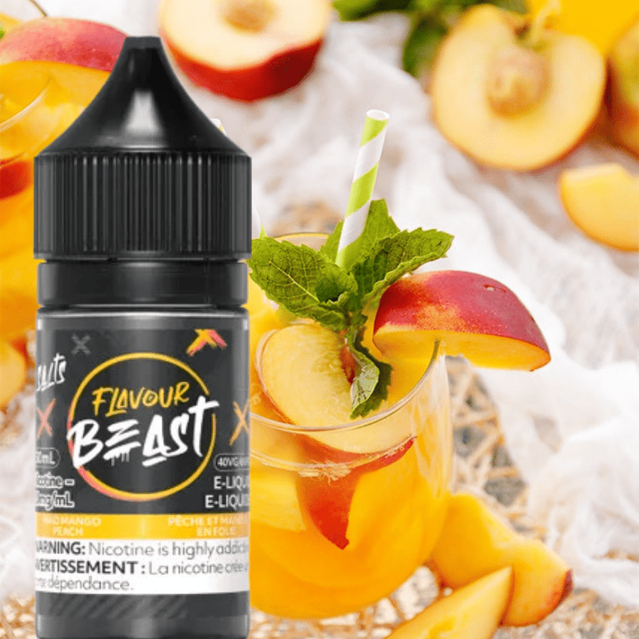 Mad Mango Peach Salts by Flavour Beast E-Liquid 30ml / 20mg Airdrie Vape SuperStore and Bong Shop Alberta Canada