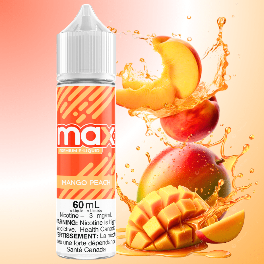 Max E-Liquid - Mango Peach Airdrie Vape SuperStore and Bong Shop Alberta Canada