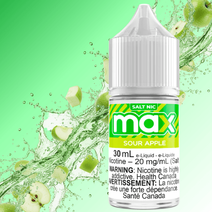 Max E-Liquid - Sour Apple Salt 30mL / 12mg Airdrie Vape SuperStore and Bong Shop Alberta Canada