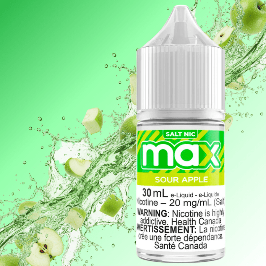 Max E-Liquid - Sour Apple Salt 30mL / 12mg Airdrie Vape SuperStore and Bong Shop Alberta Canada