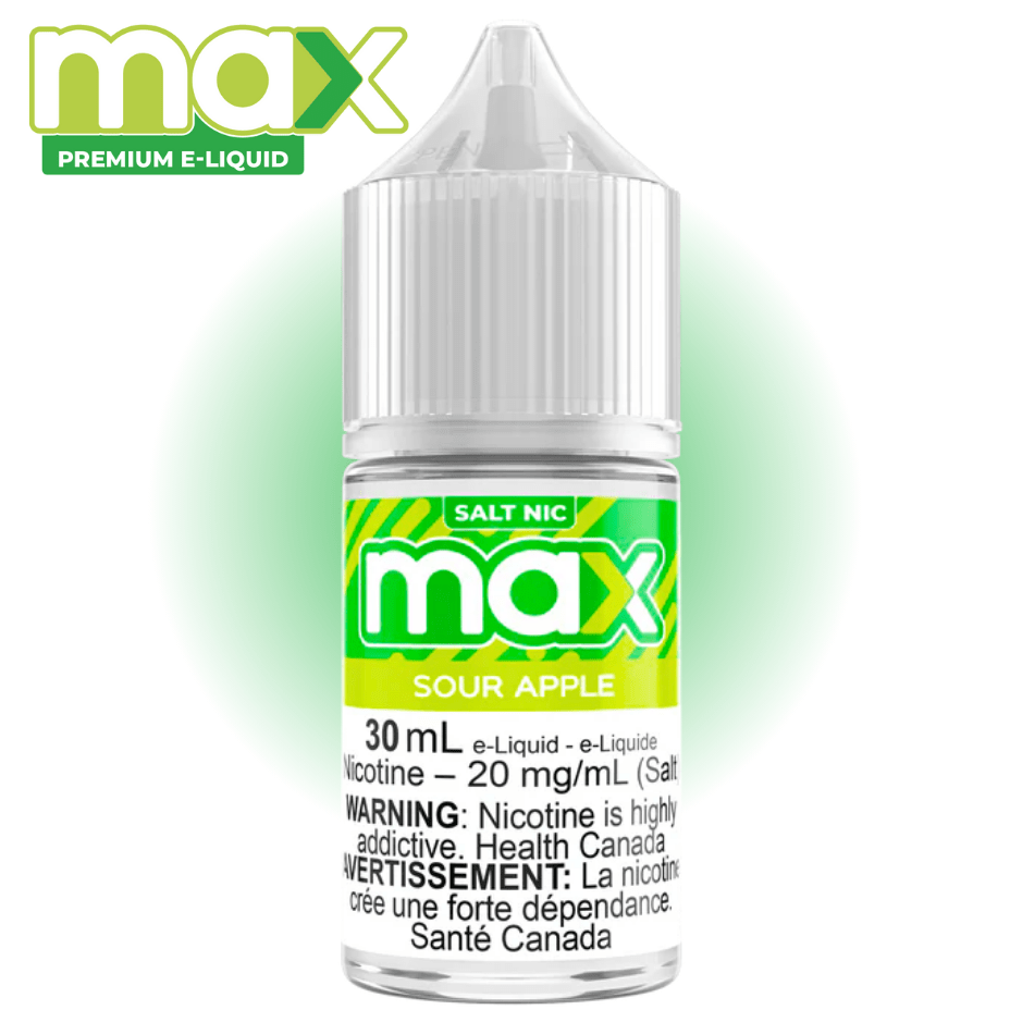 Max E-Liquid - Sour Apple Salt Airdrie Vape SuperStore and Bong Shop Alberta Canada