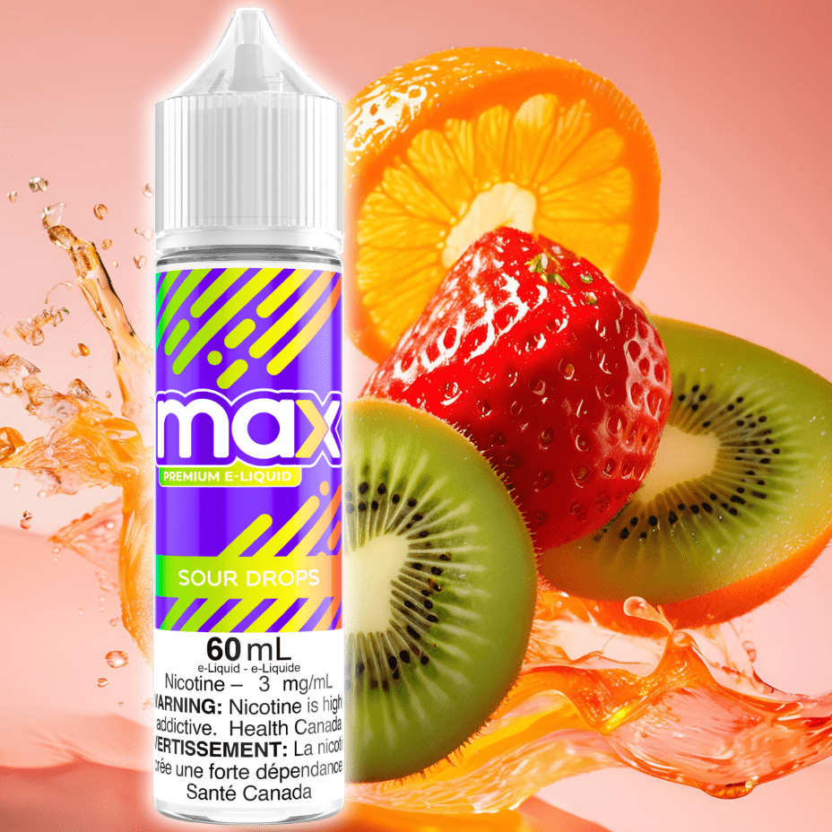 Max E-Liquid - Sour Drops Airdrie Vape SuperStore and Bong Shop Alberta Canada