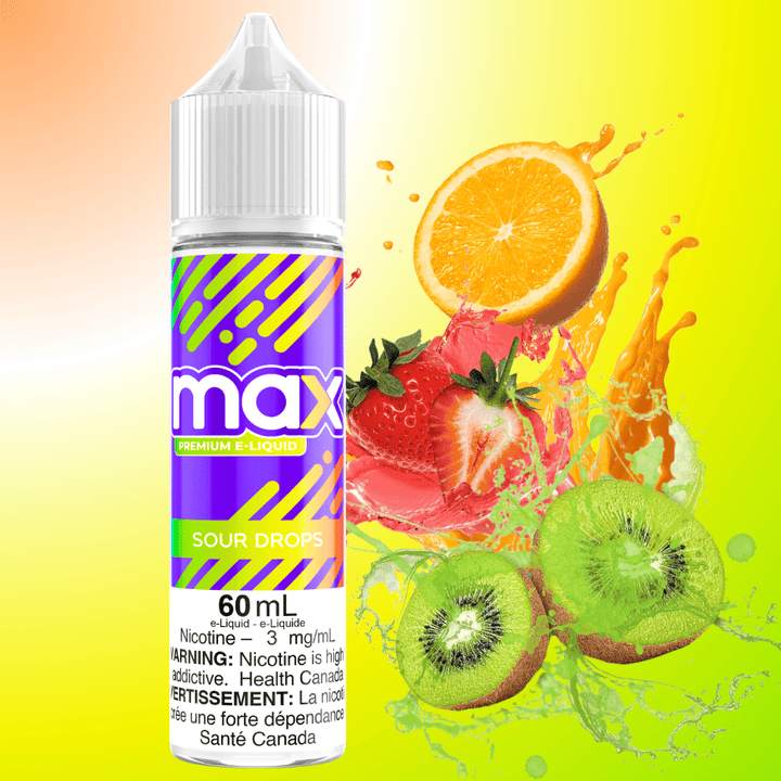 Max E-Liquid - Sour Drops Airdrie Vape SuperStore and Bong Shop Alberta Canada