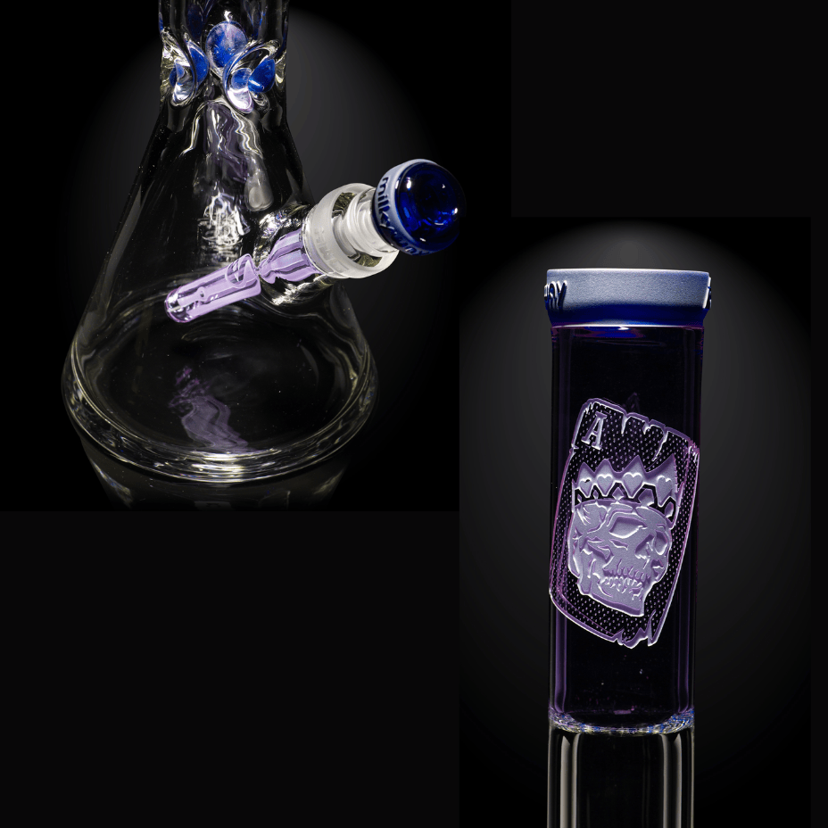 Milkyway 9mm Cursed Saint Card Beaker Bong-16" Airdrie Vape SuperStore and Bong Shop Alberta Canada