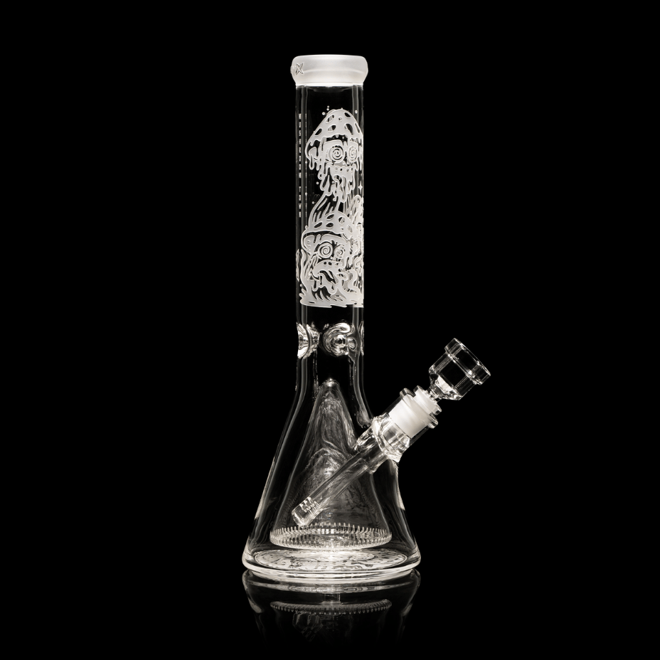 Milkyway 9mm Mushroom Town Beaker Bong w/Collins Perc-14" Airdrie Vape SuperStore and Bong Shop Alberta Canada