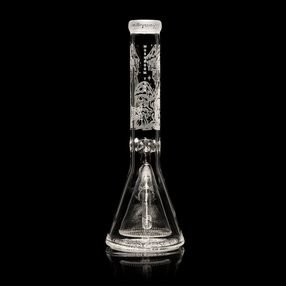 Milkyway 9mm Mushroom Town Beaker Bong w/Collins Perc-14" Airdrie Vape SuperStore and Bong Shop Alberta Canada