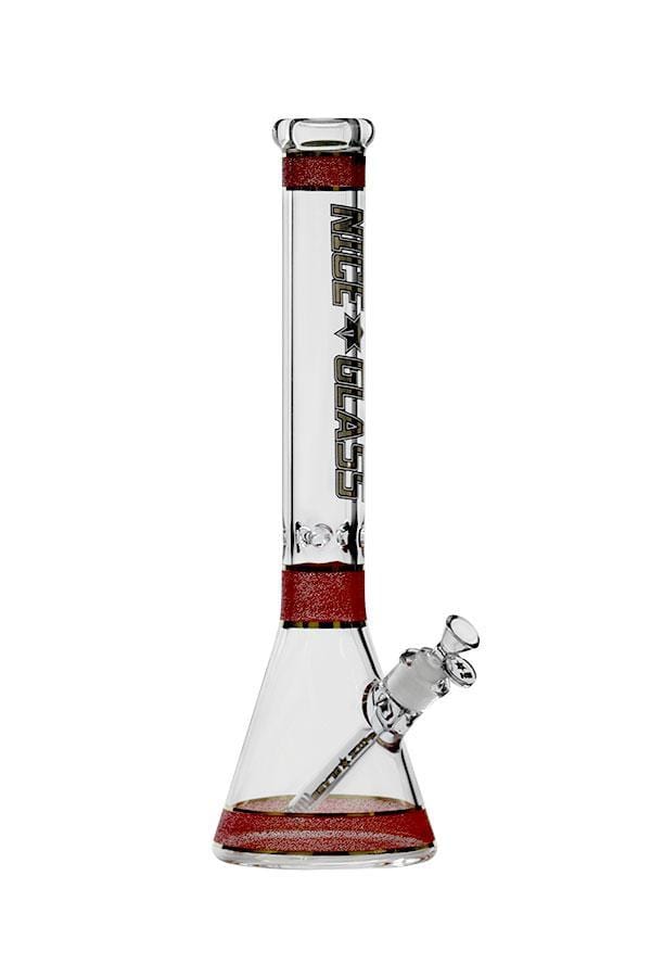 Nice Glass 7mm Textured Plated Beaker 18" 18" / Red Airdrie Vape SuperStore and Bong Shop Alberta Canada