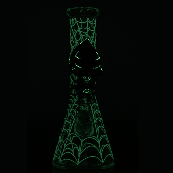 Nice Glass Venom Spider 3D Glow-in-the-Dark 7mm Beaker-13" 7mm/13" / Venom Spider Airdrie Vape SuperStore and Bong Shop Alberta Canada