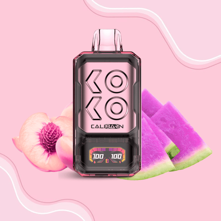 NVZN Caliburn Bar S18000 Disposable Vape-Watermelon Peach Swirl 18000 Puffs Airdrie Vape SuperStore and Bong Shop Alberta Canada