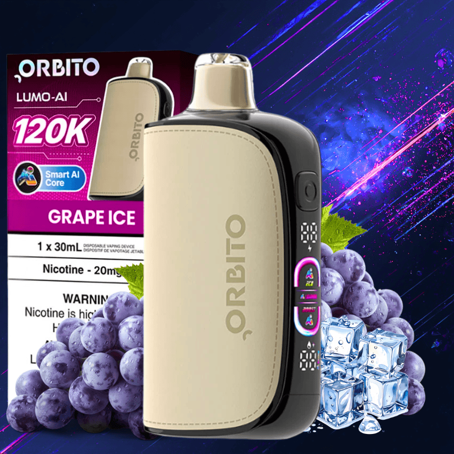 Orbito Lumo-AI 120K Disposable Vape-Grape Ice Airdrie Vape SuperStore and Bong Shop Alberta Canada