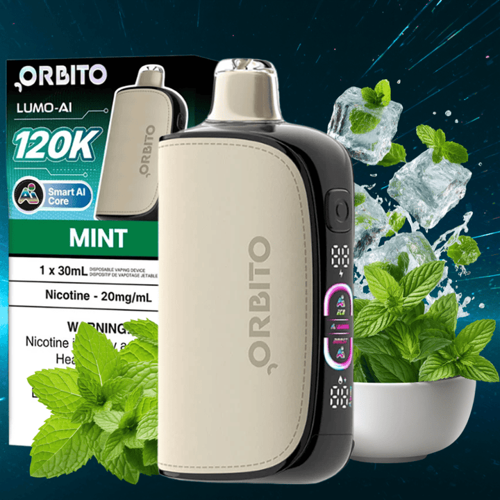 Orbito Lumo-AI 120K Disposable Vape-Mint Airdrie Vape SuperStore and Bong Shop Alberta Canada