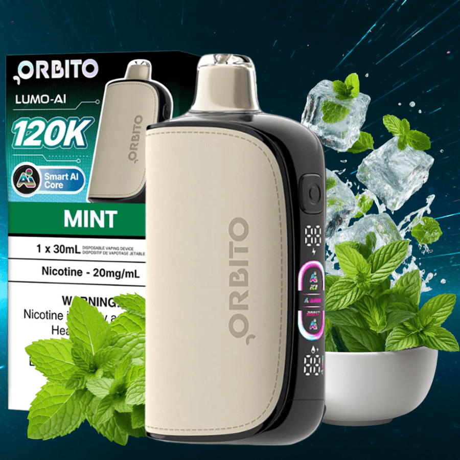 Orbito Lumo-AI 120K Disposable Vape-Mint Airdrie Vape SuperStore and Bong Shop Alberta Canada