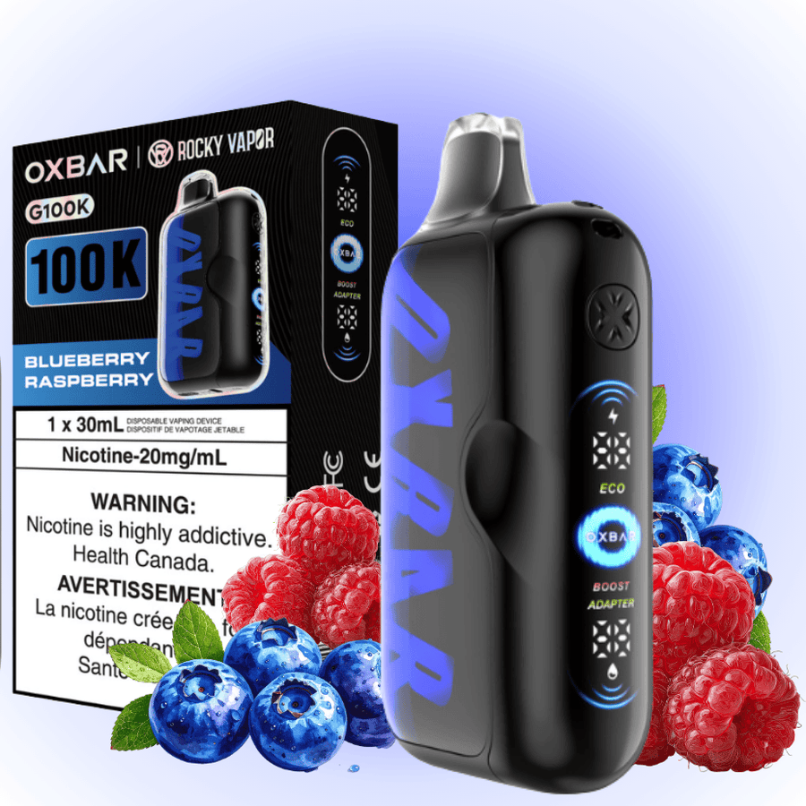 Oxbar G100K Disposable Vape - Blueberry Raspberry 100K Puffs / 20mg Airdrie Vape SuperStore and Bong Shop Alberta Canada
