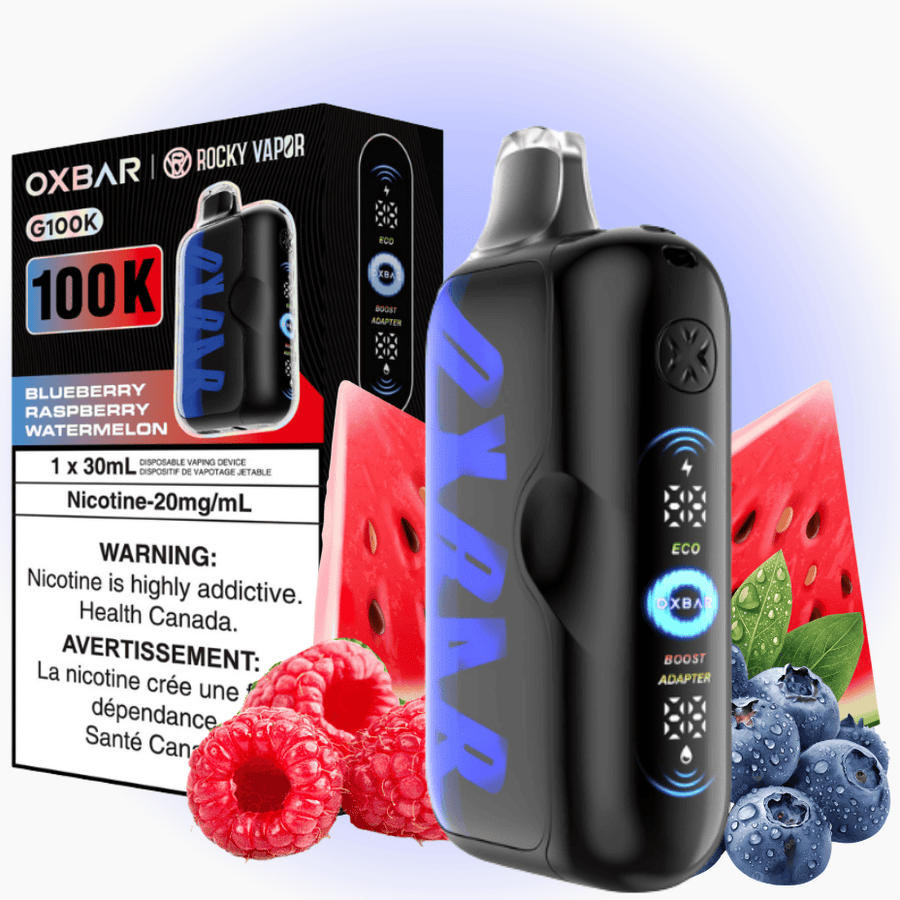 Oxbar G100K Disposable Vape - Blueberry Raspberry Watermelon 100K Puffs / 20mg Airdrie Vape SuperStore and Bong Shop Alberta Canada