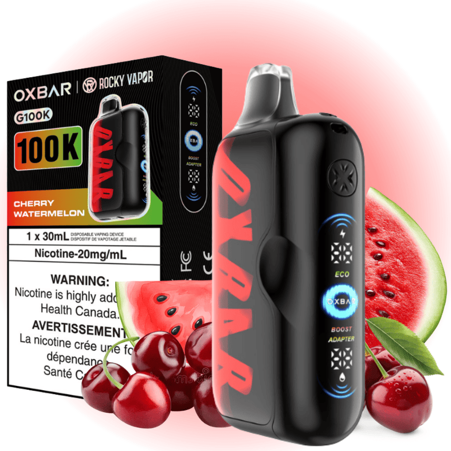 Oxbar G100K Disposable Vape - Cherry Watermelon 100K Puffs / 20mg Airdrie Vape SuperStore and Bong Shop Alberta Canada
