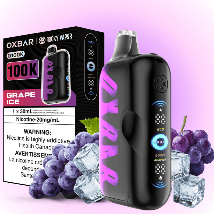 Oxbar G100K Disposable Vape - Grape Ice 100K Puffs / 20mg Airdrie Vape SuperStore and Bong Shop Alberta Canada