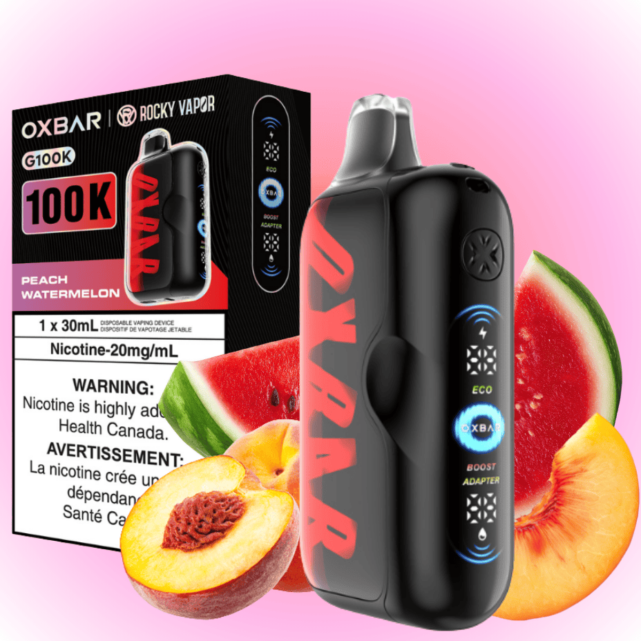 Oxbar G100K Disposable Vape - Peach Watermelon 100K Puffs / 20mg Airdrie Vape SuperStore and Bong Shop Alberta Canada