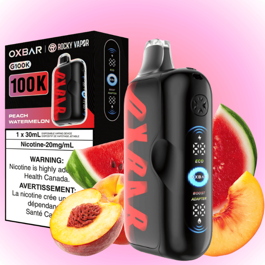 Oxbar G100K Disposable Vape - Peach Watermelon 100K Puffs / 20mg Airdrie Vape SuperStore and Bong Shop Alberta Canada