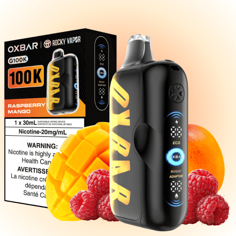 Oxbar G100K Disposable Vape - Raspberry Mango 100K Puffs / 20mg Airdrie Vape SuperStore and Bong Shop Alberta Canada