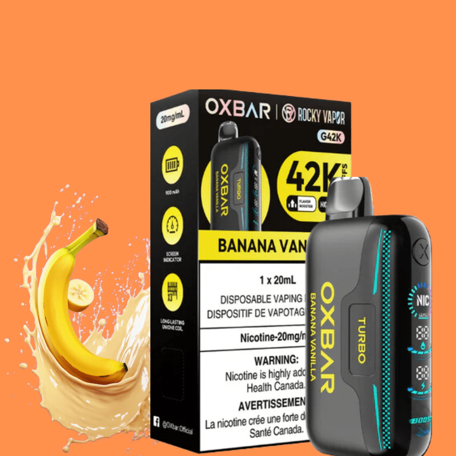 Oxbar G42k Disposable Vape-Banana Vanilla in Airdrie Alberta - Airdrie Vape SuperStore & Bong Shop Oxbar G42k Disposable Vape-Banana Vanilla in Airdrie Alberta - Airdrie Vape SuperStore & Bong Shop