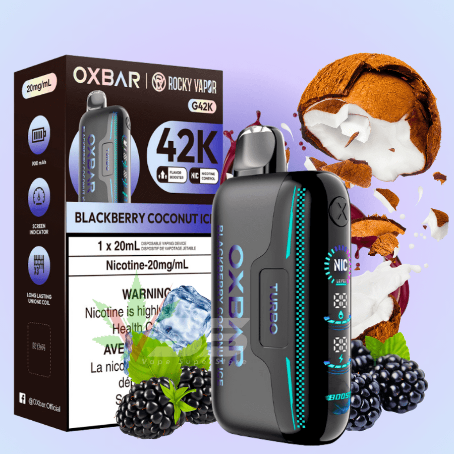 Oxbar G42k Disposable Vape-Blackberry Coconut Ice 20mg / 42000 Puffs Airdrie Vape SuperStore and Bong Shop Alberta Canada