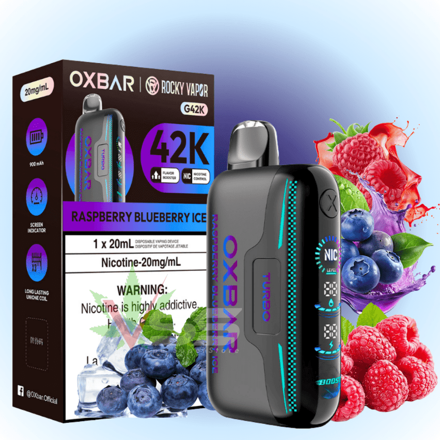 Oxbar G42k Disposable Vape-Blueberry Raspberry Ice 20mg / 42000 Airdrie Vape SuperStore and Bong Shop Alberta Canada