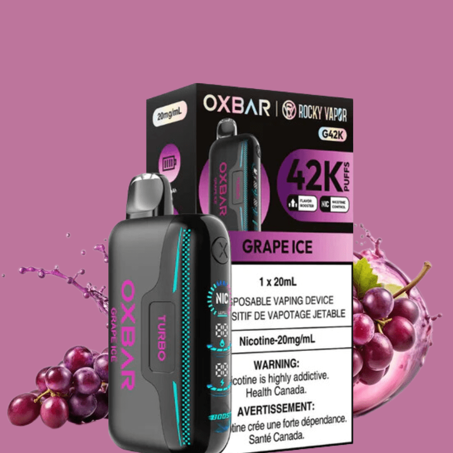 Oxbar G42k Disposable Vape-Grape Ice in Airdrie Alberta, Canada - Airdrie  Vape SuperStore & Bong Shop