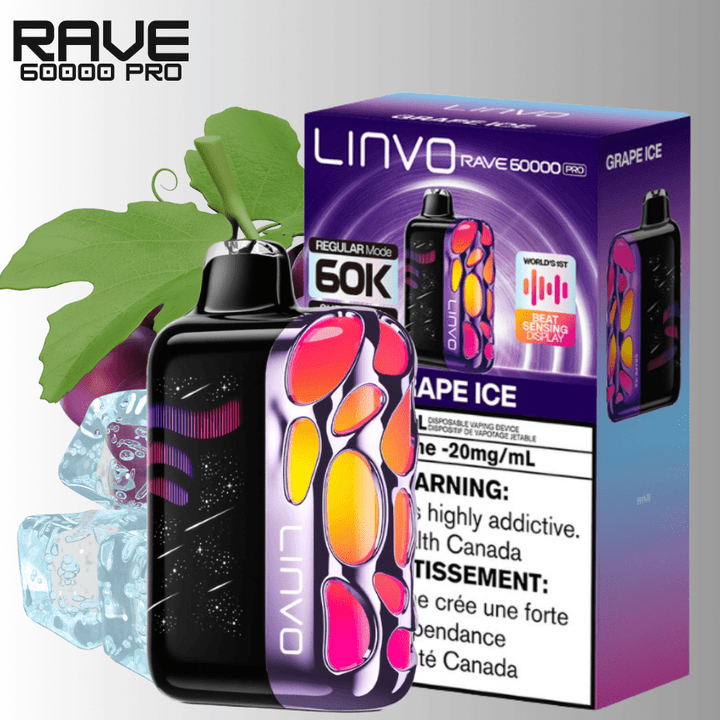 Oxbar Linvo Rave 60k Disposable Vape-Grape ice Airdrie Vape SuperStore and Bong Shop Alberta Canada