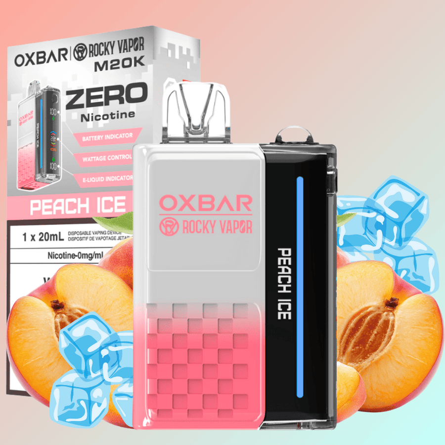 OXBAR M20K Disposable Vape - Peach Ice 0mg NICOTINE FREE (0mg) Airdrie Vape SuperStore and Bong Shop Alberta Canada