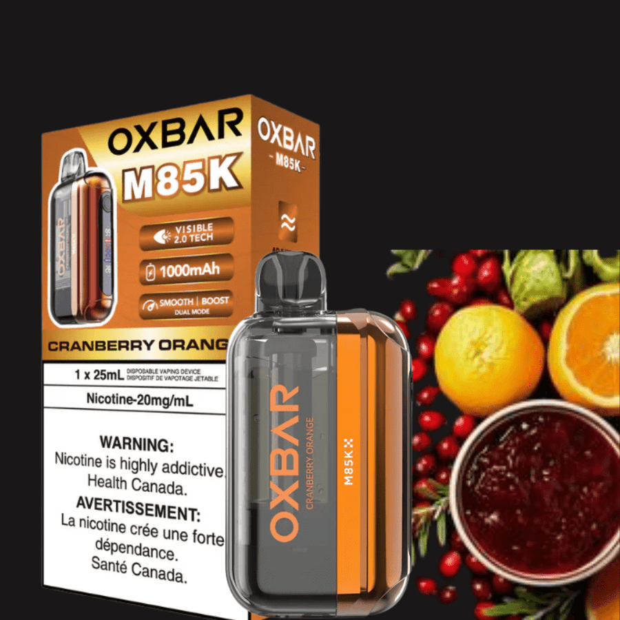 Oxbar M85K Disposable Vape - Cranberry Orange Airdrie Vape SuperStore and Bong Shop Alberta Canada