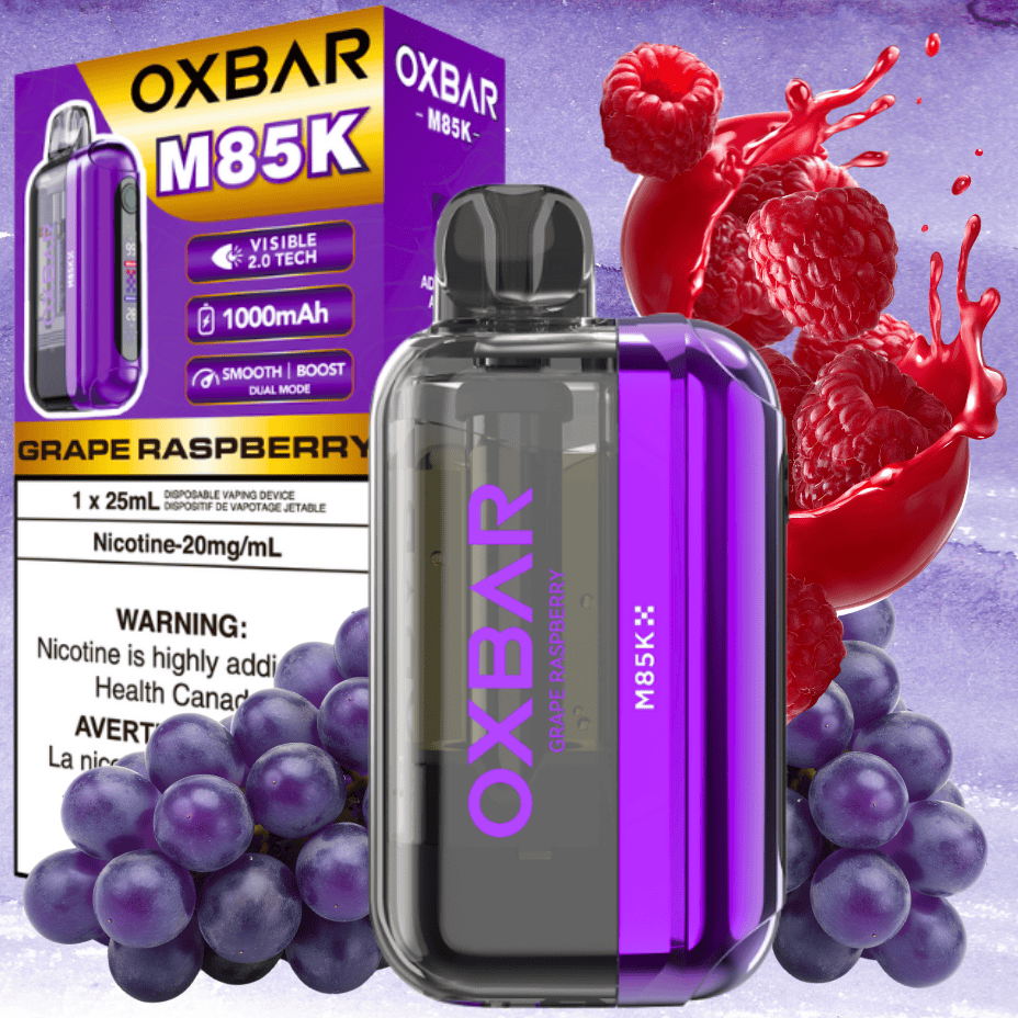 Oxbar M85K Disposable Vape - Grape Raspberry Airdrie Vape SuperStore and Bong Shop Alberta Canada