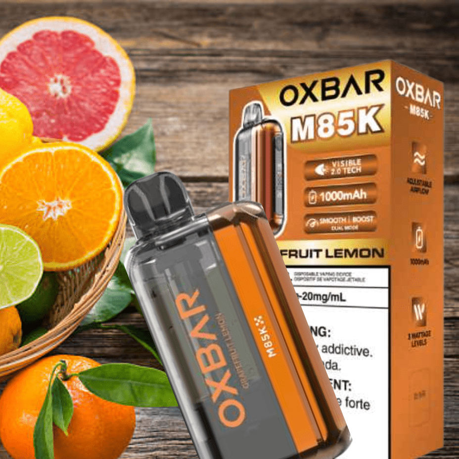 Oxbar M85K Disposable Vape - Grapefruit Lemon in Alberta - Airdrie Vape SuperStore & Bong Shop Oxbar M85K Disposable Vape - Grapefruit Lemon in Alberta - Airdrie Vape SuperStore & Bong Shop