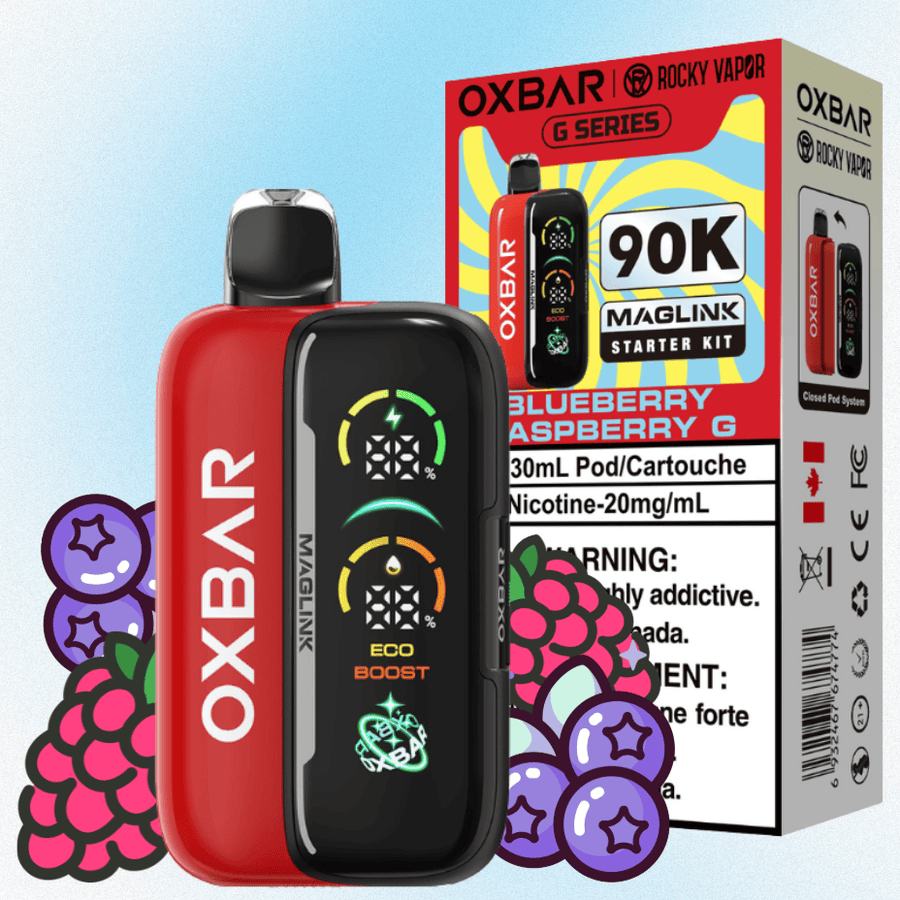 Oxbar Maglink 90K Closed Pods - Blueberry Raspberry G Airdrie Vape SuperStore and Bong Shop Alberta Canada