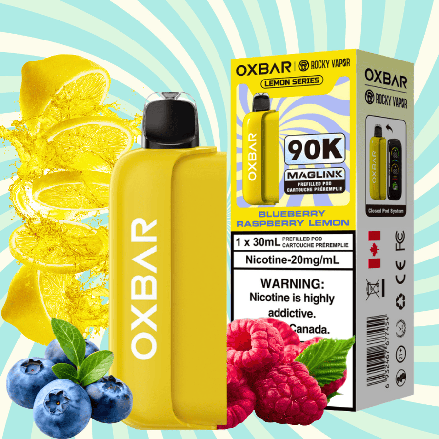 Oxbar Maglink 90K Closed Pods-Blueberry Raspberry Lemon 20mg / 90000 Airdrie Vape SuperStore and Bong Shop Alberta Canada
