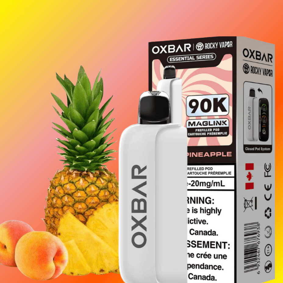 Oxbar Maglink 90K Closed Pods-Peach Pineapple Airdrie Vape SuperStore and Bong Shop Alberta Canada