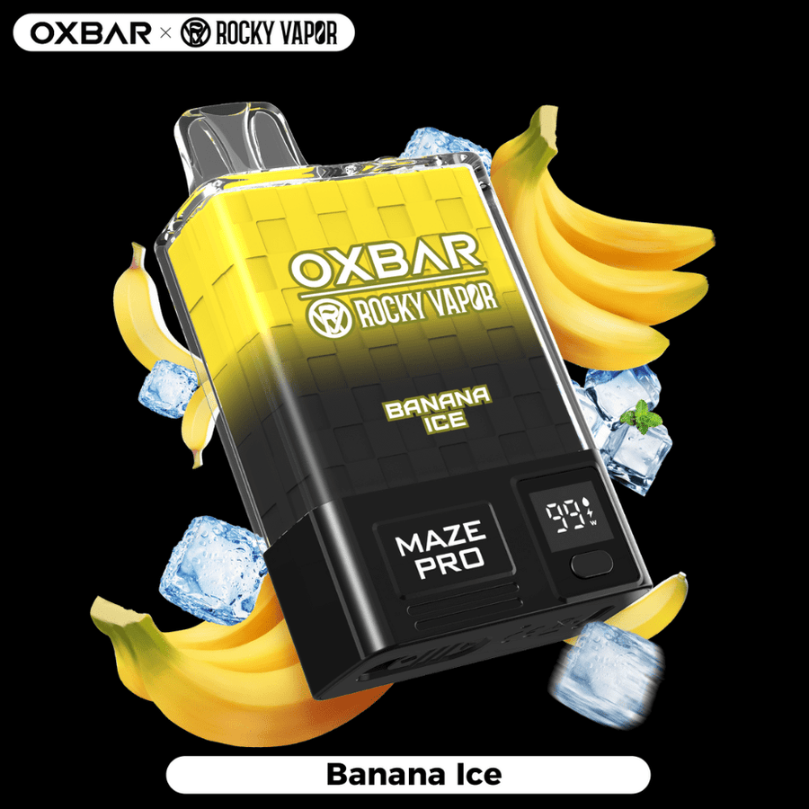 OXBAR Maze PRO 10,000 Disposable Vape-Banana Ice 20mg / 10000Puffs Airdrie Vape SuperStore and Bong Shop Alberta Canada