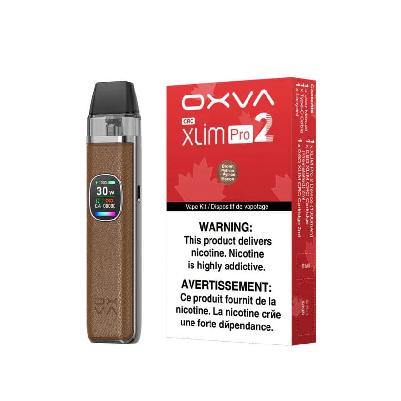 OXVA Xlim Pro 2 Pod Kit-1300mAh Brown Python Airdrie Vape SuperStore and Bong Shop Alberta Canada