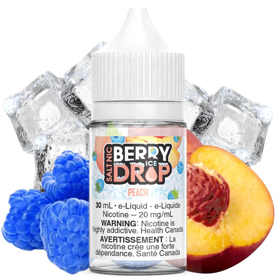 Peach Ice Salt by Berry Drop E-Liquid 12mg / 30ml Airdrie Vape SuperStore and Bong Shop Alberta Canada