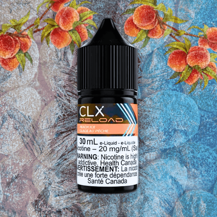Peach Ice Salt by CLX Reload E-Liquid 30mL / 10mg Airdrie Vape SuperStore and Bong Shop Alberta Canada