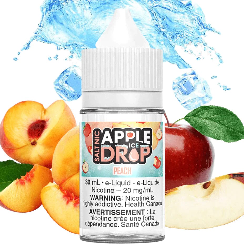 Peach Ice Salts by Apple Drop E-Liquid 30ml / 12mg Airdrie Vape SuperStore and Bong Shop Alberta Canada
