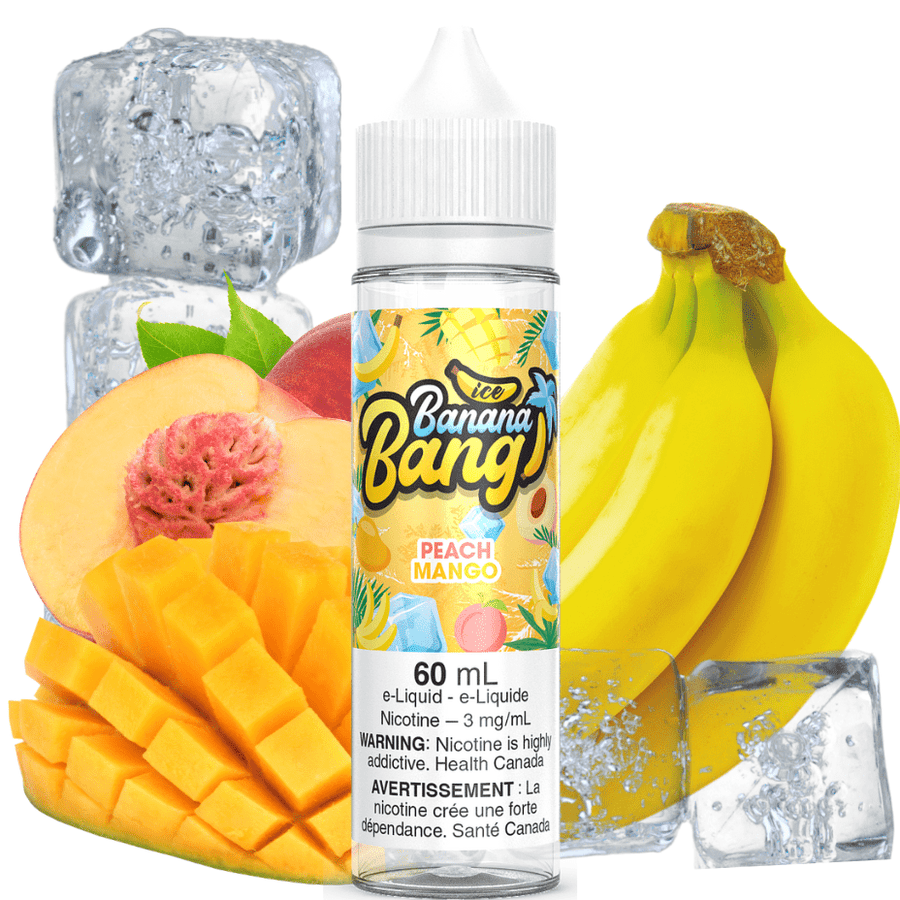 Peach Mango Ice by Banana Bang E-Liquid 60ml / 3mg Airdrie Vape SuperStore and Bong Shop Alberta Canada