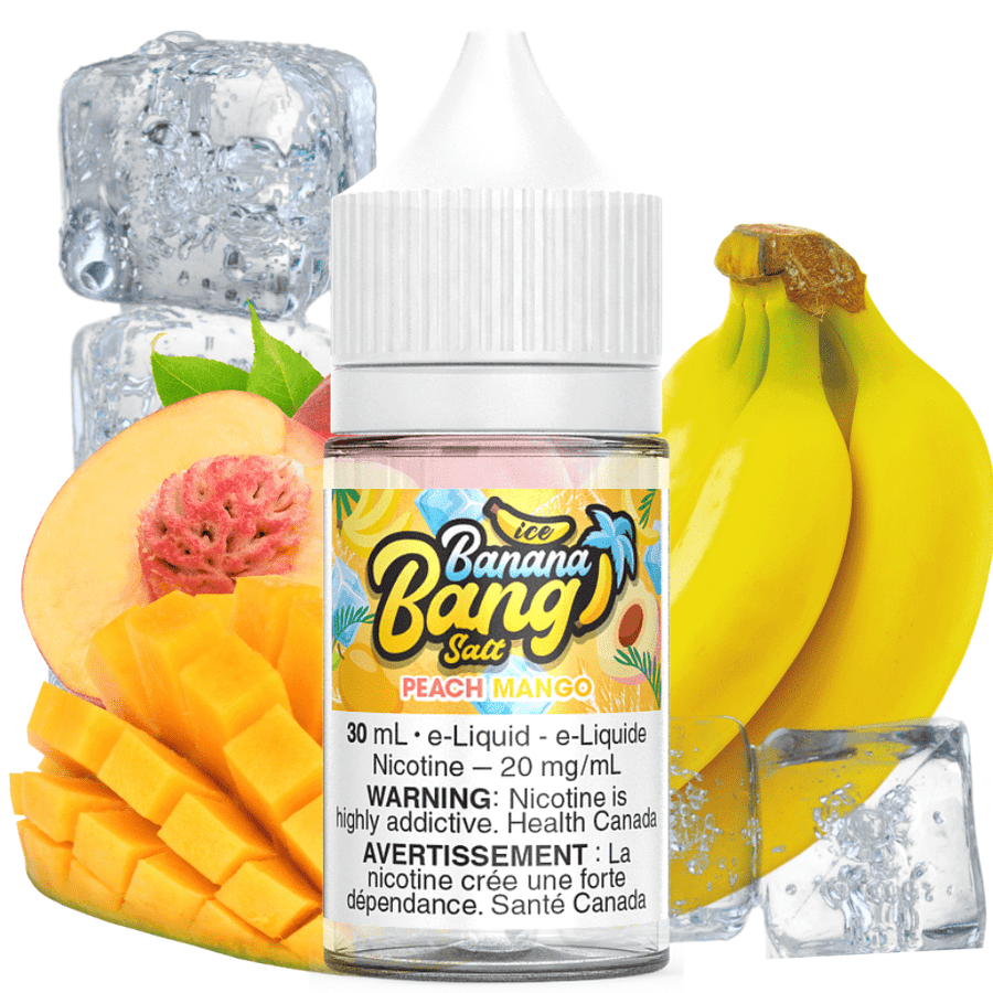 Peach Mango Ice Salts by Banana Bang E-Liquid 30ml / 12mg Airdrie Vape SuperStore and Bong Shop Alberta Canada