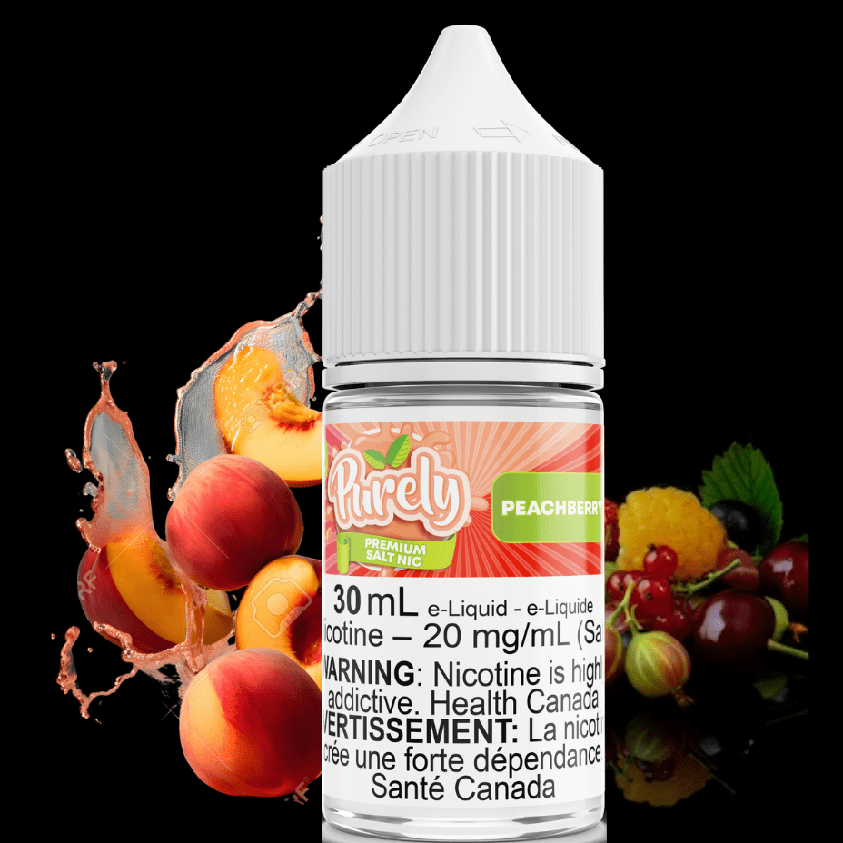 Peachberry Ice Salt Nic by Purely E-Liquid 30ml / 12mg Airdrie Vape SuperStore and Bong Shop Alberta Canada
