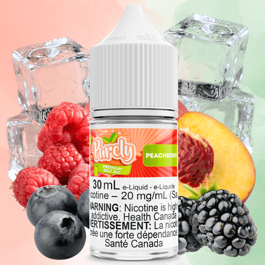 Peachberry Ice Salt Nic by Purely E-Liquid Airdrie Vape SuperStore and Bong Shop Alberta Canada
