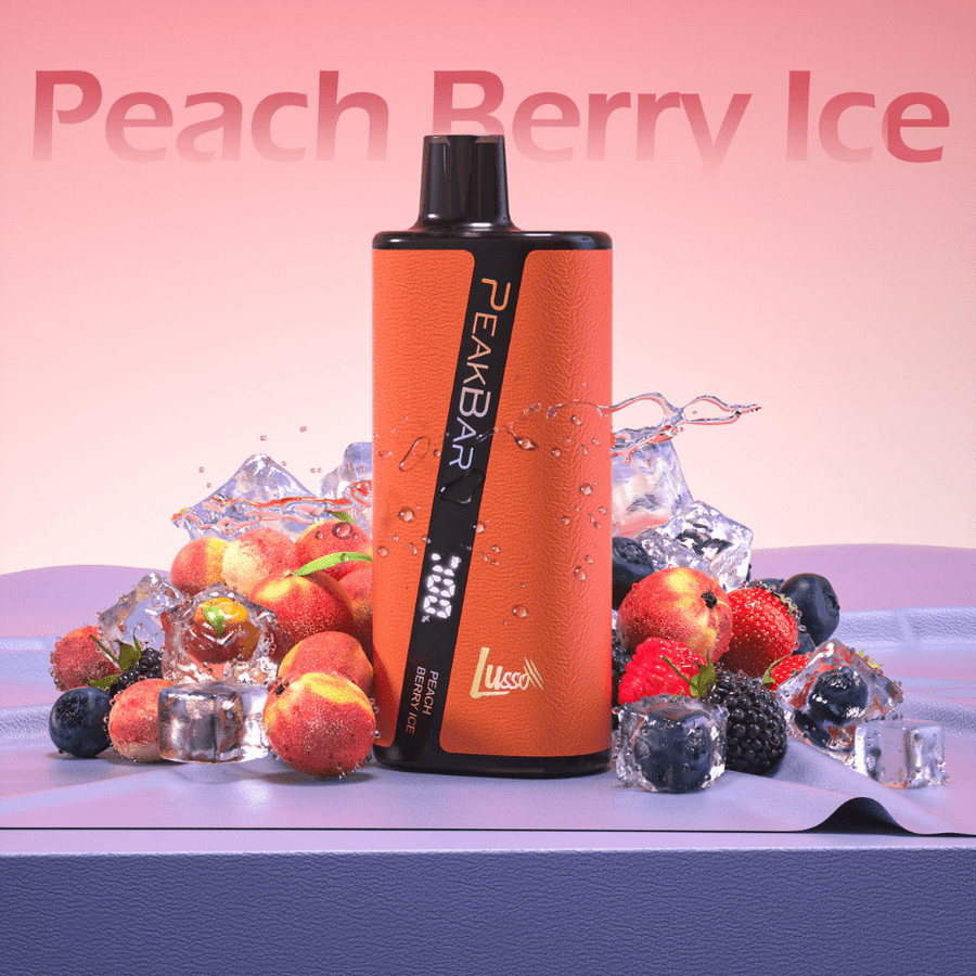 PeakBar Lusso 8200 Disposable Vape-Peach Berry Ice 18ml / 20mg Airdrie Vape SuperStore and Bong Shop Alberta Canada