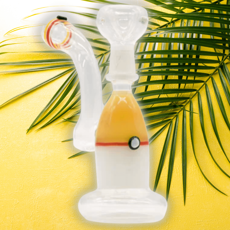 Pokeball Style Glass Bong w/ Straight Perc 6" Yellow Airdrie Vape SuperStore and Bong Shop Alberta Canada
